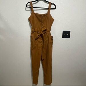 Women’s Brown Coveralls Tie in Front size medium